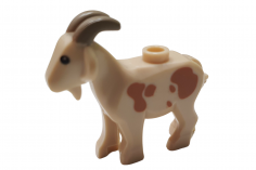 Klemmbausteine Ziege in beige mit Flecken