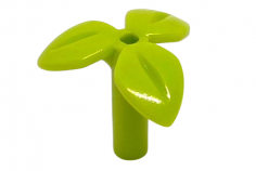 KBW Klemmbausteine Pflanze 3-Blatt Blütenstiel in lime grün 100 Stück