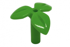 KBW Klemmbausteine Pflanze 3-Blatt Blütenstiel in grün 100 Stück