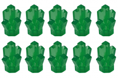 Klemmbaustein Kristall in grün transparent 10 Stück