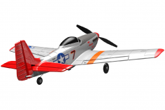 MODSTER RC Flugzeug MDX Warbird Mustang P-51D 400mm Elektromotor mit 6-Achs-Fluglagen RTF Mode 2 (Gas links)