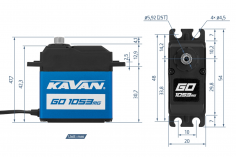 Kavan GO Servo Standardservo GO-1053MG 0.17s/60°, 20.0kg.cm