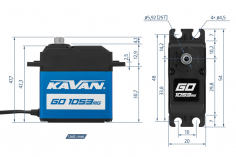 Kavan GO Servo Standardservo GO-1053MG 0,17s/60° - 20,0kg.cm