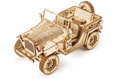 Lasercut Holzbausatz Standmodell Army Jeep 369 Teile