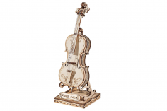 Lasercut Holzbausatz Standmodell Musikinstrument Cello 58 Teile