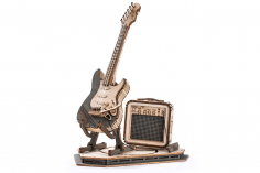 Lasercut Holzbausatz Standmodell E-Gitarre 140 Teile