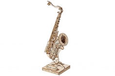 Lasercut Holzbausatz Standmodell Musikinstrument Saxophon 136 Teile
