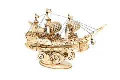 Lasercut Holzbausatz Standmodell Segelschiff 118 Teile