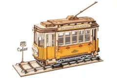 Lasercut Holzbausatz Standmodell Straßenbahn 145 Teile