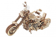 Lasercut Holzbausatz Funktionsmodell Cruiser Motorrad 420 Teile