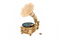 Lasercut Holzbausatz Funktionsmodell Grammophon 424 Teile
