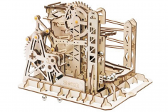 Lasercut Holzbausatz Funktionsmodell Murmelbahn Lift Coaster 219 Teile