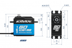Kavan GO Servo Standardservo GO-1081MG 0,085s/60° - 45kg.cm