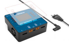 Kavan Ladegerät C100 Duo 2x 500Watt 20A AC 230V und DC 10-30V für 2x1-6S LiPo Akkus