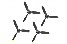 MODSTER Ersatzteil 3 Blatt Luftschraubenset 4 Stück für Modster MDX Spitfire MK II 400mm