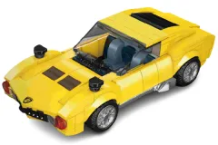 MouldKing Klemmbausteine gelber Sportwagen - 321 Teile mit stapelbarer Displaybox/Sammelbox 19,5x9,5x8,5cm