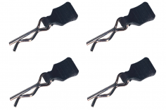 RC CAR Karosseriesplinte Easy Pull Softsilikon-Karosserieklammern schwarz für 1/10 Autos 4Stück