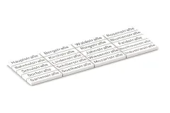 Klemmbausteine Straßennamenfliesen 1x4 mit Druck "häufigsten deutschsprachigen Straßennamen" klassisch weiß 20Stück