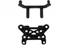 MODSTER Ersatzteile für RC Auto Rookie Dämpferbrücke mit Karosseriehalter hinten für Spoiler