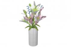MouldKing Klemmbausteine Blumen Bouquet Frischer Lilienstraus - 1006 Teile