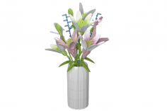 MouldKing Klemmbausteine Blumen Bouquet Frischer Lilienstraus  - 1006 Teile