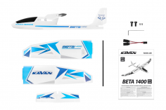 KAVAN RC Flugzeug Beta 1400 RTF in blau