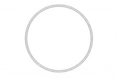 STS Klemmbausteine Eisenbahn Schiene Kurven/Gebogen RADIUS 104 im Karton - 32 Stück