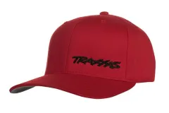 Traxxas Schirmkappe rot Logo in schwarz