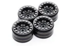 RC Crawler Scalezubehör 1/18 1Zoll 4x Messingfelgen in schwarz/gold für TRX-4M