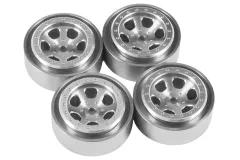 RC Crawler Scalezubehör 1/18 4x Aluminiumfelgen für original Reifen in silber für TRX-4M
