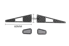 RC Crawler Scalezubehör 1/18 Motorhaubenverkleidung seitlich Riffelblech aus Metall in schwarz für TRX-4M Defender