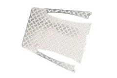 RC Crawler Scalezubehör 1/18 Motorhaubenverkleidung Riffelblech aus Metall in silber für TRX-4M Defender