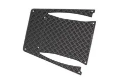 RC Crawler Scalezubehör 1/18 Motorhaubenverkleidung Riffelblech aus Metall in schwarz für TRX-4M Defender