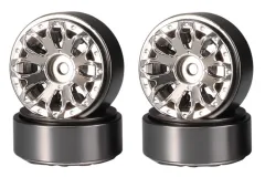 RC Crawler Scalezubehör 1/18 1,0Zoll 4x Aluminiumfelgen in silber für TRX-4M