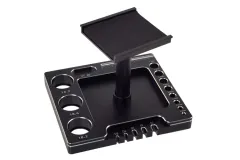 rcTURN Auto Montagestand aus Aluminium 90x70x72mm in schwarz für 1:18 zum Beispiel TRX-4M