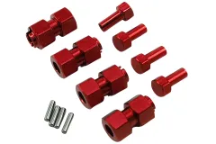 rcTURN Radmitnehmer Verbreiterungsadapter 12mm in rot 4Stück für TRX-4M
