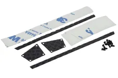 rcTURN RC Crawler Scalezubehör 1/18 Seitenverkleidung Riffelblech aus Metall in schwarz für TRX-4M Defender