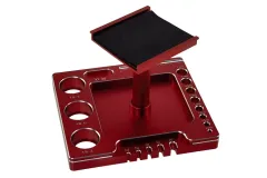 rcTURN Auto Montagestand aus Aluminium 90x70x72mm in rot für 1:18 zum Beispiel TRX-4M