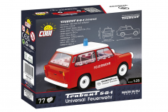 COBI Klemmbausteine Auto Trabant 601 Universal Feuerwehr - 77 Teile