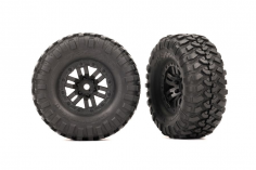 Traxxas Ersatzteile Canyon Trail Reifen auf 1.0 Felgen schwarz 2Stück für TRX-4M