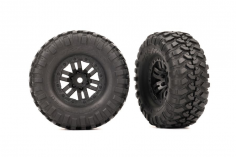 Traxxas Tuning Canyon Trail Reifen auf 1,0 Felgen in schwarz 2Stück für TRX-4M 1/18