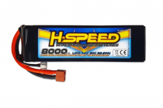 HSP LiPo 8000mAh 2S 7,4V 30C Racing Akku mit T-Stecker und XH