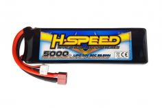 HSP LiPo 5000mAh 3S 11,1V 30C Racing Akku mit T-Stecker und XH