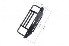 RC Crawler Scalezubehör Bumper vorne aus Metall mit Zubehör und mit LED Licht für TRX4