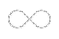 STS Klemmbausteine Eisenbahn Schienenkreis M inklusive Kreuzung - 33 Teile