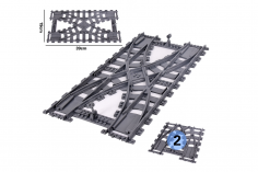 STS Klemmbausteine Eisenbahn Schienengleis Doppelweiche