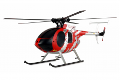 Amewi AFX MD500E Zivil Brushless 4-Kanal 325mm Helikopter 6G RTF rot silber