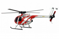 Amewi RC Heli Scale Hubschrauber AFX MD500E Zivil Brushless 6-Kanal 325mm Helikopter 6G RTF rot silber