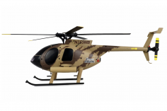 Amewi RC Heli Scale Hubschrauber AFX MD500E Militär Brushless 6-Kanal 325mm Helikopter 6G RTF braun
