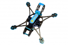 RubberQuads The Squirrel 3,5Zoll Race Quad Rahmen Bausatz in blau